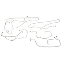 1998-00 Chevrolet Corvette LS1 Four-Wheel Disc w/ Front Mounted ABS Complete Brake Line Kit 9pc, OE Steel