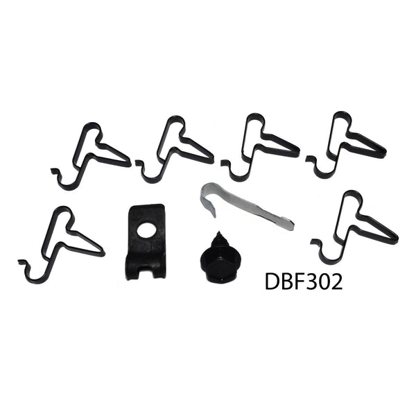 1966-70 Dodge Plymouth B-Body 3/8" Fuel Line Clip Kit 9pc