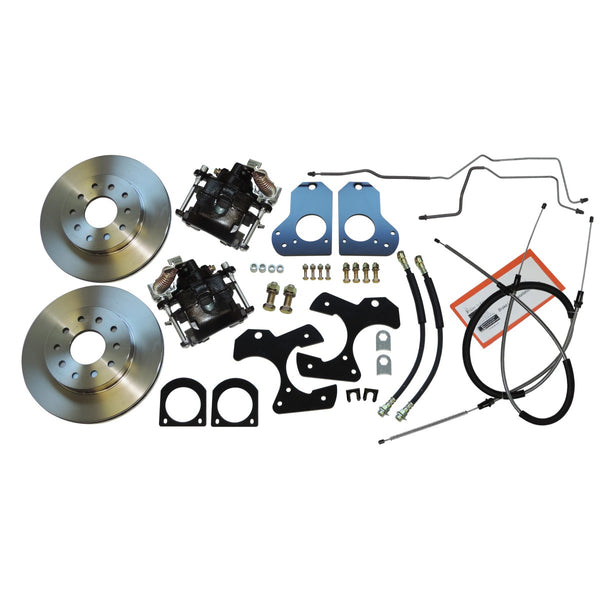 1982-92 GM F-Body S10 S15 Rear Disc Brake Conversion With Standard Rotors With Parking Brake