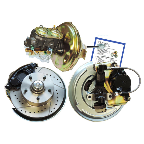 1968-72 GM A-Body (Chevelle/GTO/442/GS/GP/Monte) Power Disc Brake Conversion Kit Cross Drilled Slotted Rotor