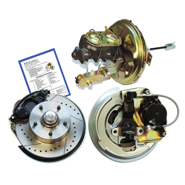 1967-69 GM F-Body Camaro/Firebird Power Disc Brake Conversion Kit Cross Drilled Slotted Rotor