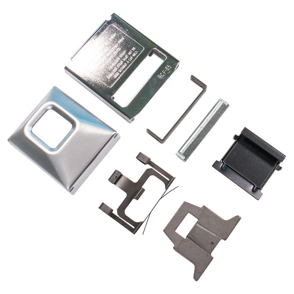 1968-72 GM Deluxe Large Seat Belt Buckle Complete Kit, Unassembled, 7pc