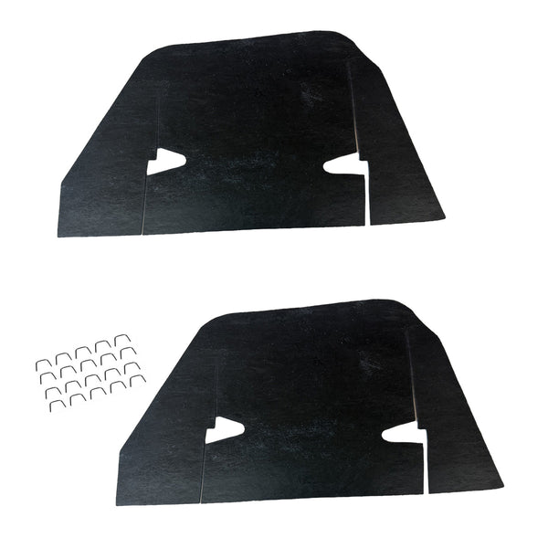 1962-64 Chevrolet Impala Biscayne A-Arm Splash Shields With Staples 2pc