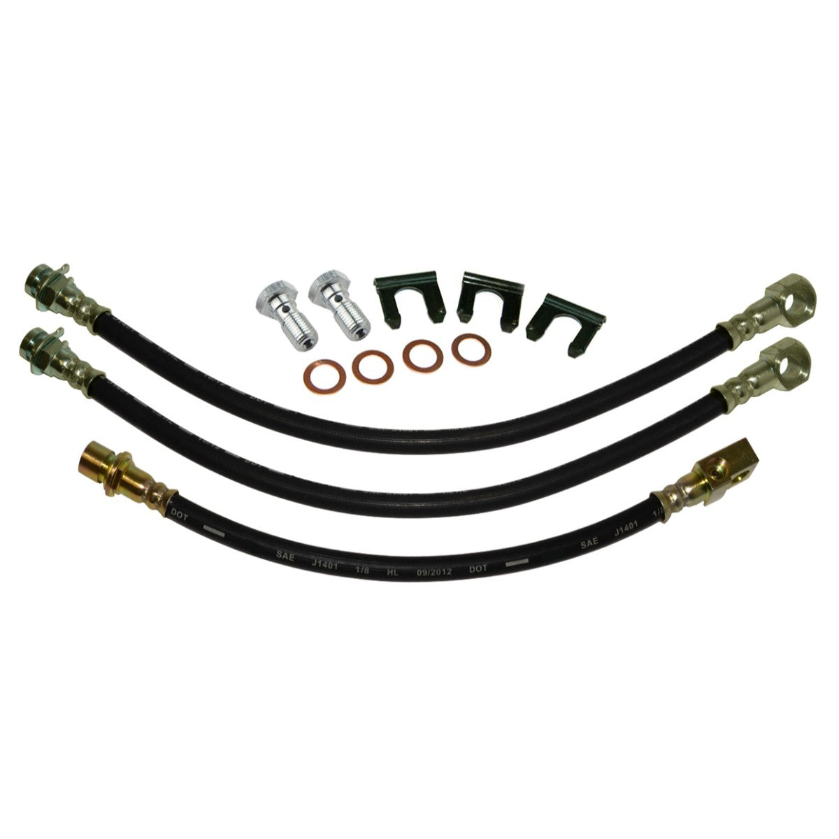 1976-78 Pontiac Firebird 3pc Rubber Brake Hose Kit 12pc