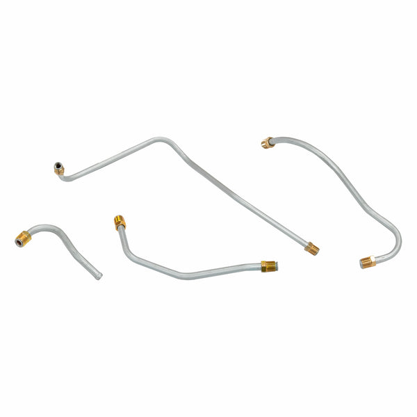 1959-63 Pontiac 389CID Tri-Power 3/8", 5/16" Carb Fuel Lines 4pc, Aluminum