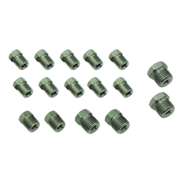 3/16 Tube Nut Fitting Pack 16pc Stainless