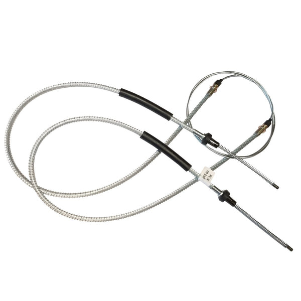 1966 Ford Mustang Rear Parking Brake Cable, Loops for Both Wheels, Outer Housing 44", OE Steel